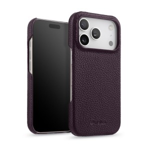 Skórzane Etui Melkco do iPhone 17 Pro Max MagSafe fioletowe