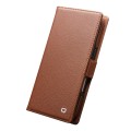 QIALINO Magnetyczne Eleganckie Skórzane Etui do iPhone Air brązowe
