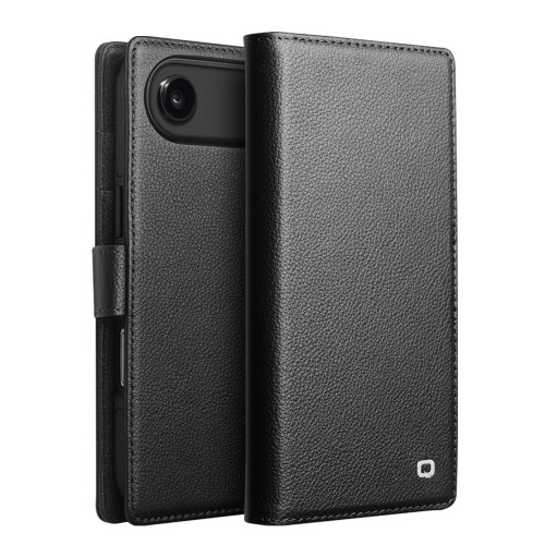 QIALINO Magnetyczne Eleganckie Skórzane Etui do iPhone Air czarne