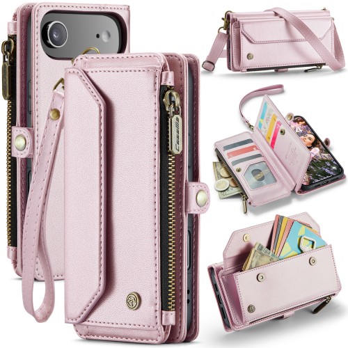 Wielofunkcyjne Etui Pokrowiec Portfel CASEME do iPhone 17 Air różowe