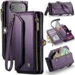 Wielofunkcyjne Etui Pokrowiec Portfel CASEME do iPhone Air fioletowe