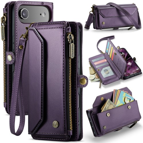 Wielofunkcyjne Etui Pokrowiec Portfel CASEME do iPhone Air fioletowe