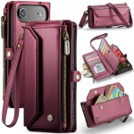 Wielofunkcyjne Etui Pokrowiec Portfel CASEME do iPhone Air bordowy