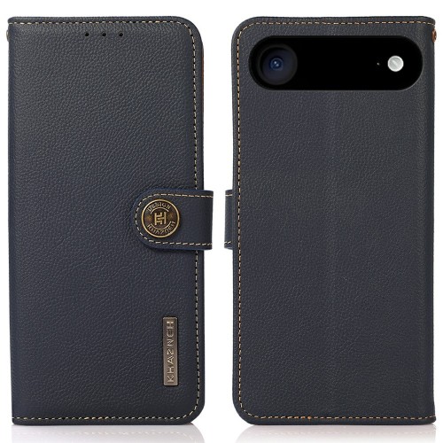 KHAZNEH Skórzane Etui z RFID do iPhone Air granatowe