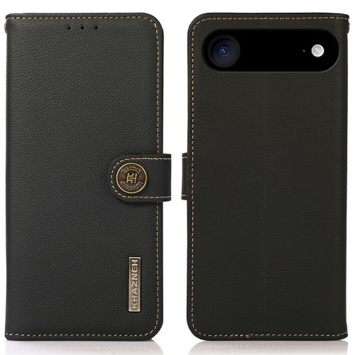 KHAZNEH Skórzane Etui z RFID do iPhone Air czarne
