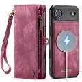 CASEME Magnetyczne Etui Pokrowiec Portfel do iPhone Air czerwone