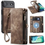 CASEME Magnetyczne Etui Pokrowiec Portfel do iPhone Air brązowe