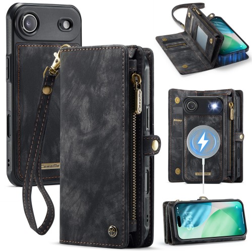 CASEME Magnetyczne Etui Pokrowiec Portfel do iPhone Air czarny