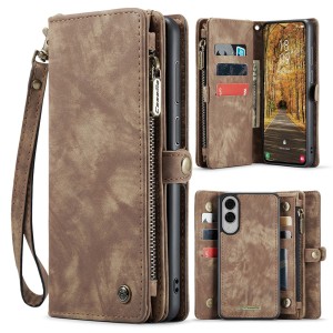 CaseMe Etui Portfel Pokrowiec do Samsung Galaxy S25 Edge brązowy