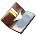 QIALINO Eleganckie Skórzane Etui do Samsung Galaxy S25 Edge brązowe