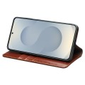 QIALINO Eleganckie Skórzane Etui do Samsung Galaxy S25 Edge brązowe