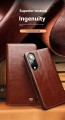 QIALINO Eleganckie Skórzane Etui do Samsung Galaxy S25 Edge brązowe