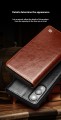 QIALINO Eleganckie Skórzane Etui do Samsung Galaxy S25 Edge brązowe
