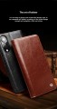QIALINO Eleganckie Skórzane Etui do Samsung Galaxy S25 Edge brązowe