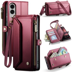CASEME Etui Portfel Pokrowiec do Samsung Galaxy S25 Edge czerwone