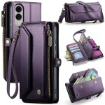CASEME Etui Portfel Pokrowiec do Samsung Galaxy S25 Edge fioletowe