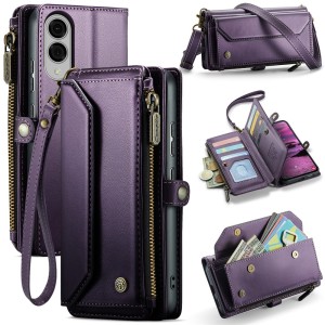 CASEME Etui Portfel Pokrowiec do Samsung Galaxy S25 Edge fioletowe