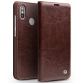 QIALINO Skórzany Pokrowiec Etui do Xiaomi Mi 8 Mi8 brązowe