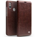 QIALINO Skórzany Pokrowiec Etui do Xiaomi Mi 8 Mi8 brązowe