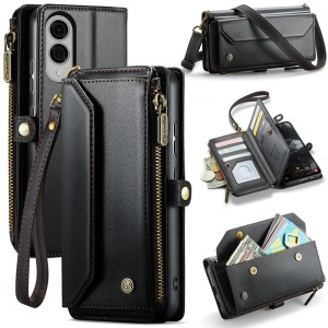 CASEME Etui Portfel Pokrowiec do Samsung Galaxy S25 Edge czarne
