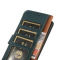 Khazneh Wallet Skórzane Etui z osłoną RFID do Samsung Galaxy S25 Edge zielone