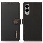 Khazneh Wallet  Skórzane Etui z osłoną RFID do Samsung Galaxy S25 Edge czarne