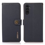 Khazneh Wallet  Skórzane Etui z osłoną RFID do Samsung Galaxy A57 niebieskie