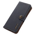 Khazneh Wallet Skórzane Etui z osłoną RFID do Samsung Galaxy A57 niebieskie