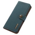 Khazneh Wallet Skórzane Etui z osłoną RFID do Samsung Galaxy A57 zielone