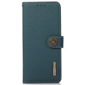 Khazneh Wallet Skórzane Etui z osłoną RFID do Samsung Galaxy A57 zielone
