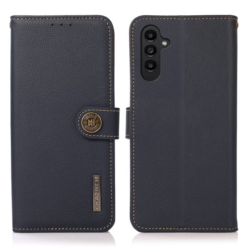 Khazneh Wallet Skórzane Etui z osłoną RFID do Samsung Galaxy A37 granatowe