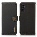 Khazneh Wallet Skórzane Etui z osłoną RFID do Samsung Galaxy A37 czarne