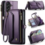 CASEME Etui Portfel Pokrowiec do Samsung Galaxy A37 fioletowe