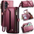 CASEME Etui Portfel Pokrowiec do Samsung Galaxy S26+ bordowy
