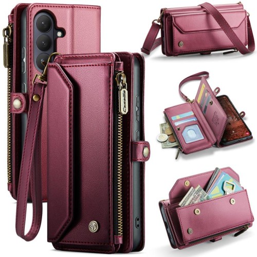 CASEME Etui Portfel Pokrowiec do Samsung Galaxy S26+ bordowy