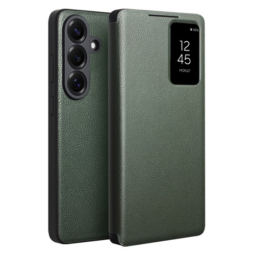QIALINO Eleganckie Skórzane Etui do Samsung Galaxy S26+ zielone