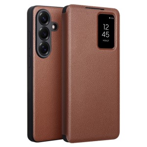 QIALINO Eleganckie Skórzane Etui do Samsung Galaxy S26+ brązowe