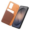 QIALINO Eleganckie Skórzane Etui do Samsung Galaxy S26 brązowe