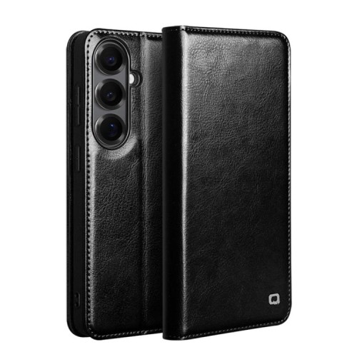 QIALINO Eleganckie Skórzane Etui do Samsung Galaxy S26+ czarne