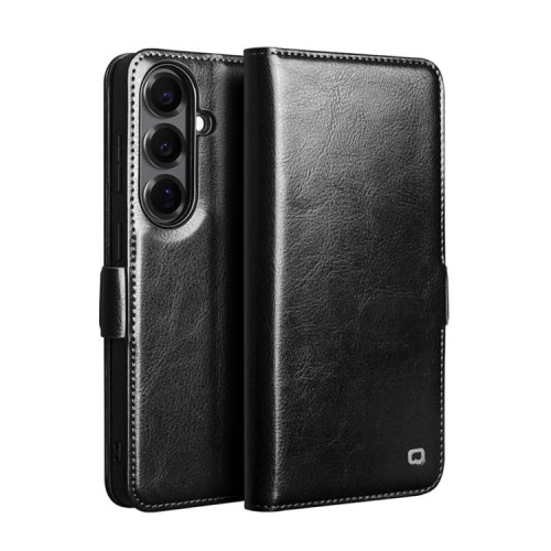 QIALINO Eleganckie Skórzane Etui do Samsung Galaxy S26+ czarne