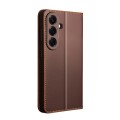 QIALINO Skórzane Matowe Etui do Samsung Galaxy S26+ brązowe