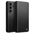QIALINO Skórzane Matowe Etui do Samsung Galaxy S26+ czarne