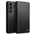 QIALINO Skórzane Matowe Etui do Samsung Galaxy S26+ czarne