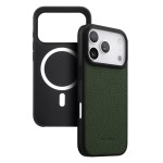 MELKCO Skórzane Etui Obudowa Plecki do iPhone 17 Pro Max zielone