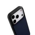 MELKCO Skórzane Etui Obudowa Plecki do iPhone 17 Pro Max granatowe