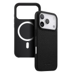 MELKCO Skórzane Etui Obudowa Plecki do iPhone 17 Pro Max czarne
