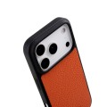MELKCO Skórzane Etui Obudowa Plecki do iPhone 17 Pro pomarańczowe