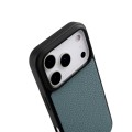 MELKCO Skórzane Etui Obudowa Plecki do iPhone 17 Pro Max niebieskie