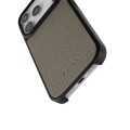 MELKCO Skórzane Etui Obudowa Plecki do iPhone 17 Pro szare