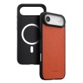 MELKCO Skórzane Etui Obudowa Plecki do iPhone Air pomarańczowe